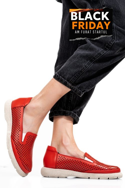 Espadrile rosii piele naturala 4s7715