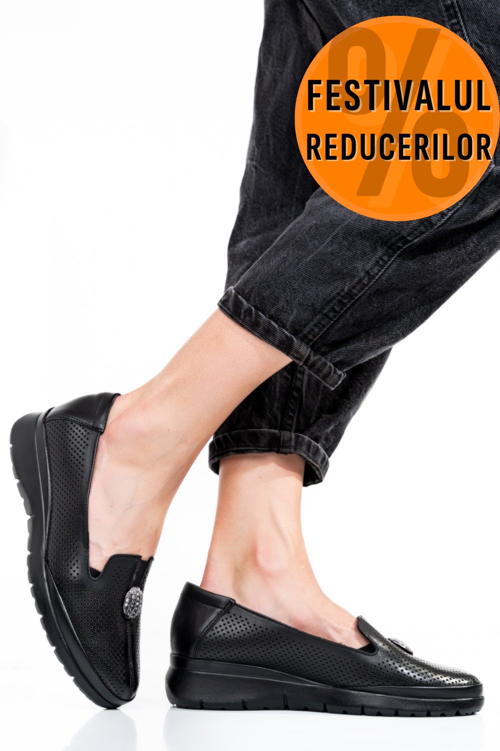 ESPADRILE NEGRE PIELE NATURALA 4S7714