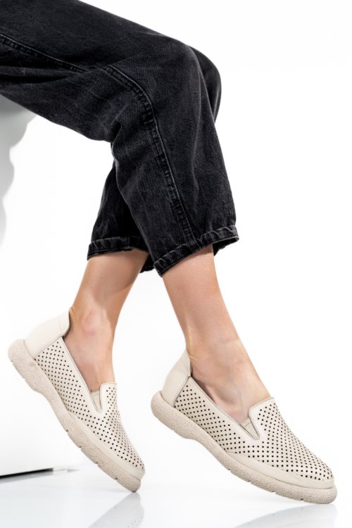 Espadrile crem piele naturala 4s7715