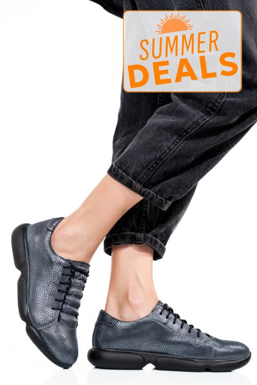 Pantofi sport gri sidef piele naturala 1s7768