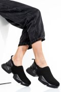 PANTOFI SPORT NEGRI CU INSERTIE PIELE NATURALA 1150
