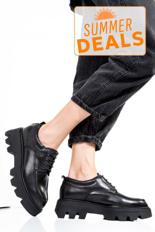 Pantofi negri piele naturala as7750098