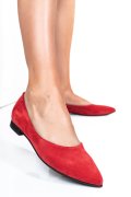BALERINI ROSII PIELE NATURALA INTOARSA 3S7707