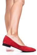 BALERINI ROSII PIELE NATURALA INTOARSA 3S7707