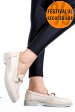 Pantofi bej piele naturala lacuita 2s7741606anpk