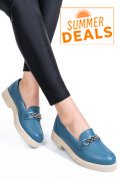 PANTOFI ALBASTRI PIELE NATURALA 2S7741604ANP