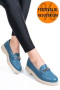 PANTOFI ALBASTRI PIELE NATURALA 2S7741604ANP