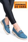 PANTOFI ALBASTRI PIELE NATURALA 2S7741604ANP