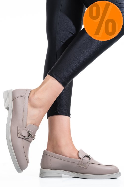 Pantofi bej piele naturala 2s7741606anp
