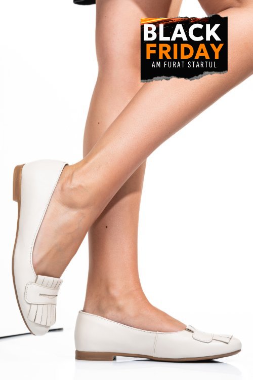 Balerini bej piele naturala 3s7703