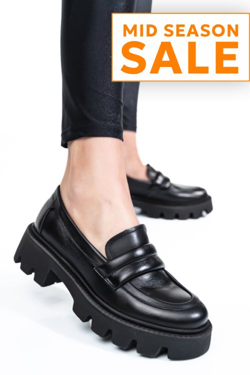 Mocasini black piele naturala 3s7799