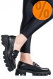 Mocasini black piele naturala 3s7799