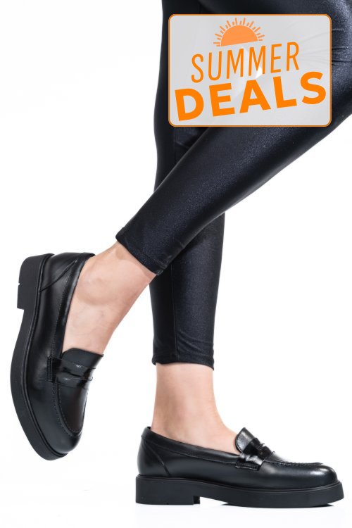 Pantofi negri piele naturala 2s7741604np