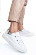 PANTOFI SPORT ALBI PIELE NATURALA 2S7741609NP
