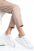 PANTOFI SPORT ALBI PIELE NATURALA 2S7741609NP