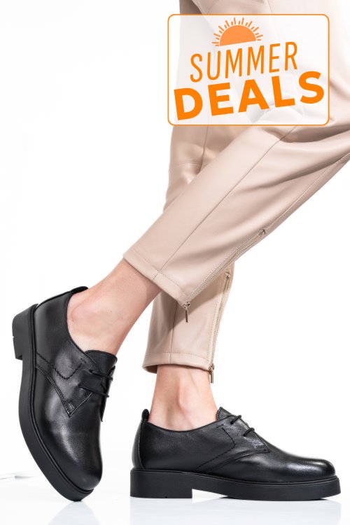 Pantofi negri piele naturala 2s7741603np
