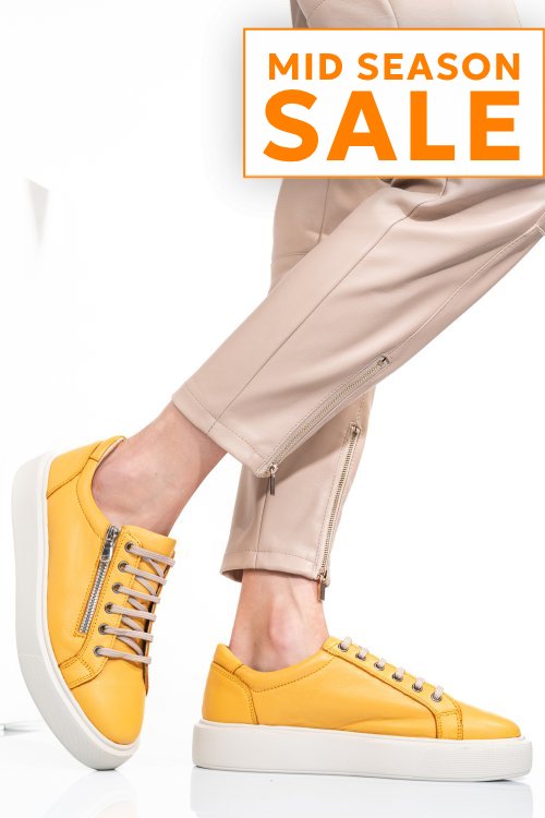 Pantofi galbeni piele naturala 2s7741607np