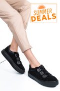 PANTOFI SPORT NEGRI PIELE NATURALA INTOARSA 2S7741609SP