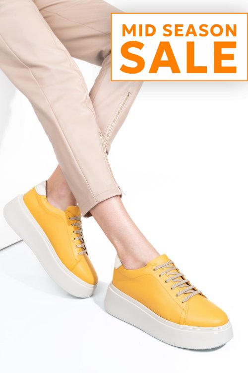 Pantofi galbeni piele naturala 2s7741610np