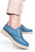 PANTOFI ALBASTRI PIELE NATURALA 2S7741603NP