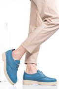 PANTOFI ALBASTRI PIELE NATURALA 2S7741603NP