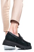 MOCASINI DAMA PIELE NATURALA NEGRI NABUK 3S7795