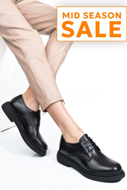 Pantofi negri piele naturala 2s7741601np