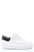 PANTOFI SPORT DAMA PIELE NATURALA ALB NEGRU 3S77001W