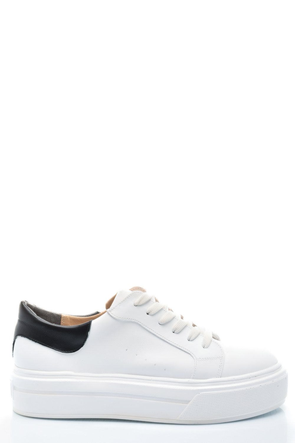 PANTOFI SPORT DAMA PIELE NATURALA ALB NEGRU 3S77001W