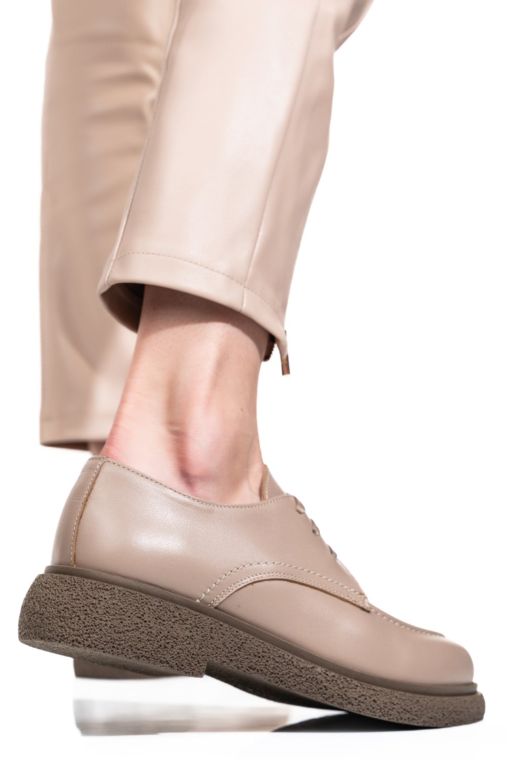 PANTOFI BEJ PIELE NATURALA 2S7741601NP