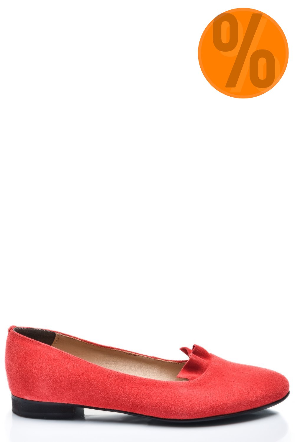 BALERINI ROSII PIELE NATURALA INTOARSA 3S7704