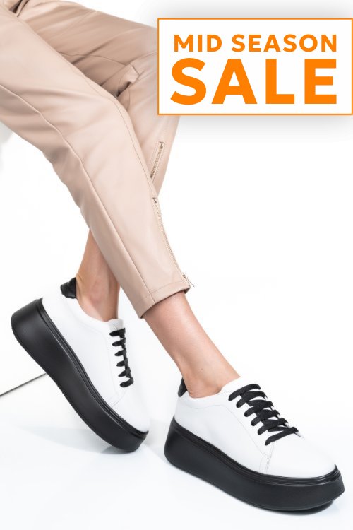 Pantofi albi piele naturala 2s7741610np