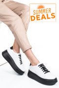 PANTOFI ALBI PIELE NATURALA 2S7741610NP