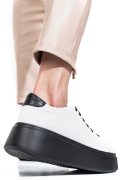 PANTOFI ALBI PIELE NATURALA 2S7741610NP
