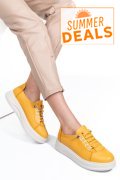 PANTOFI SPORT GALBENI PIELE NATURALA 2S7731683NP