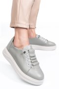 PANTOFI SPORT GRI PIELE NATURALA 231683NP