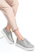 PANTOFI SPORT GRI PIELE NATURALA 231683NP