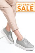 PANTOFI SPORT GRI PIELE NATURALA 231683NP