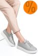 Pantofi sport gri piele naturala 231683np