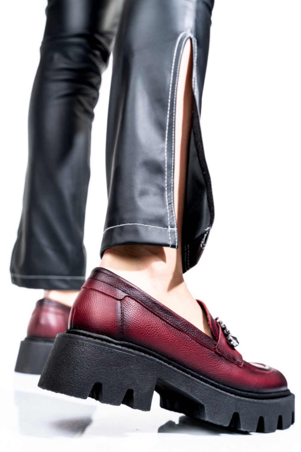 MOCASINI WINE PIELE NATURALA 3S7799