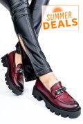MOCASINI WINE PIELE NATURALA 3S7799