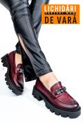 MOCASINI WINE PIELE NATURALA 3S7799