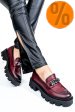 Mocasini wine piele naturala 3s7799