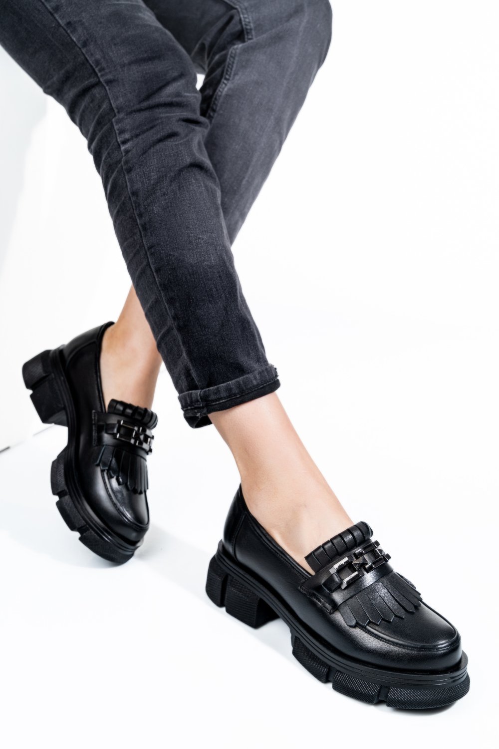MOCASINI NEGRI PIELE NATURALA 1S7726352