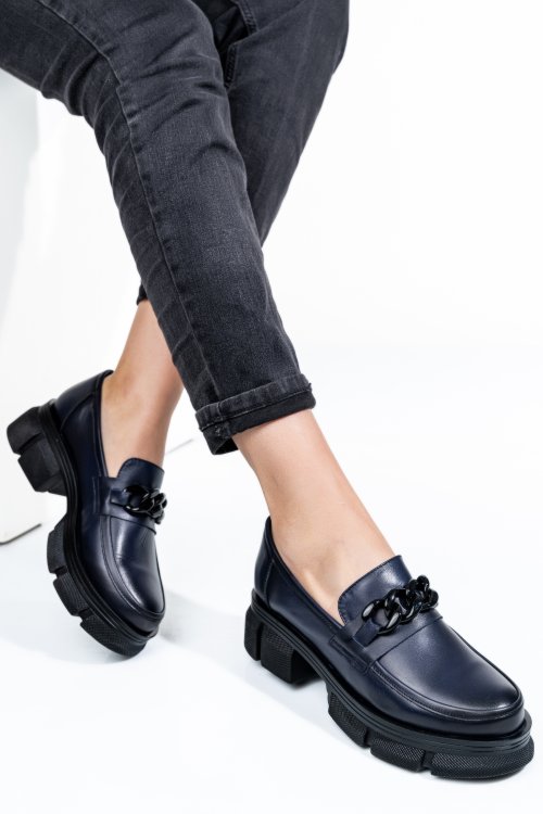 Mocasini bleumarin piele naturala 1s7726252