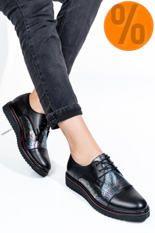 Pantofi negru color piele naturala 1s7702
