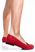 BALERINI ROSII PIELE NATURALA INTOARSA 3S7703