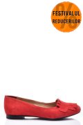 BALERINI ROSII PIELE NATURALA INTOARSA 3S7703