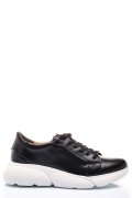 PANTOFI SPORT NEGRU ALB PIELE NATURALA 3S77011B