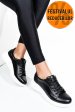 Pantofi sport negru alb piele naturala 3s77011b